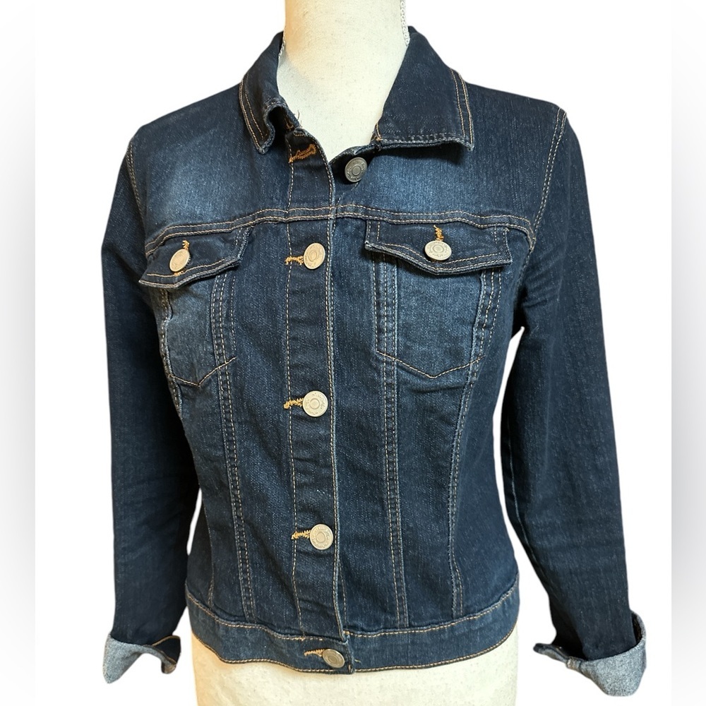 Miss Selfie Dark-wash Denim Jacket Medium